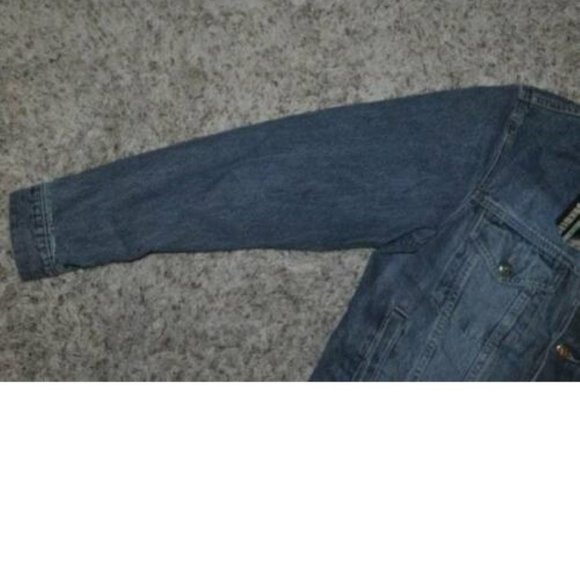 Mens Bear River Workwear Jacket Medium Blue Button Up Sherpa Lined Denim Jean - Picture 4 of 7